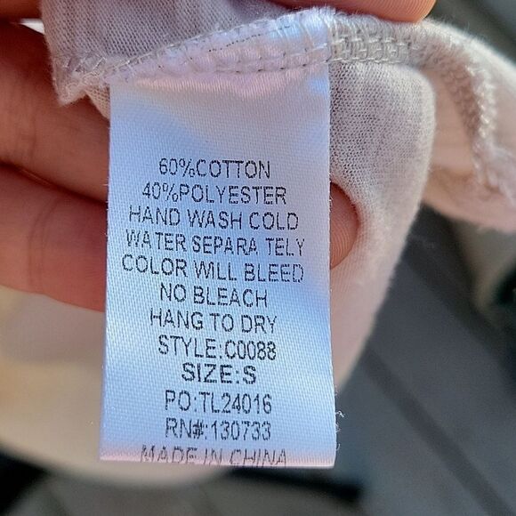 Umgee Cold-Shoulder Mesh Neck 3/4 sleeve top size S - Picture 5 of 6